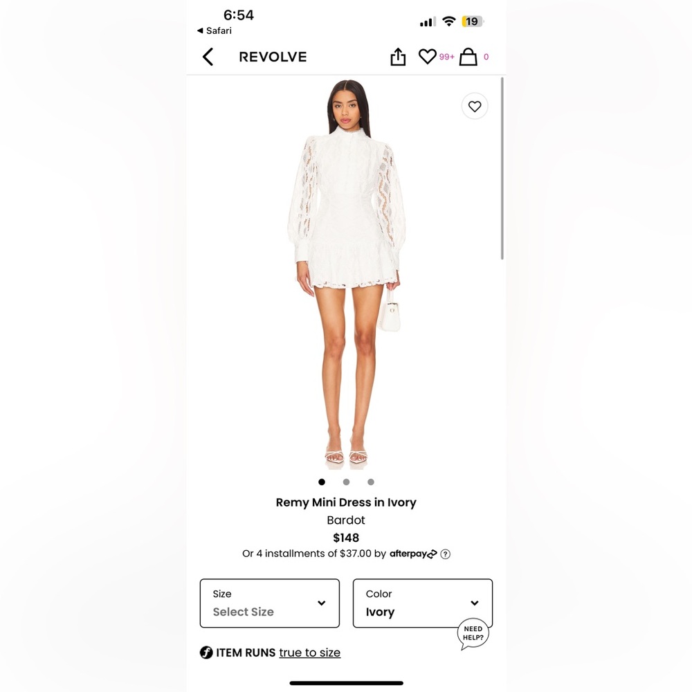 White Bardot Remy Dress
